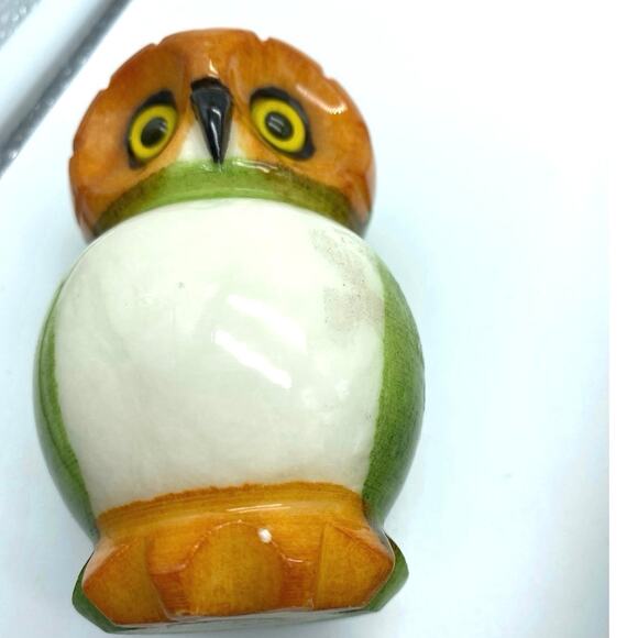 VTG Alabaster Owl Figurine Ducceschi Italian Hand Carved Painted Green 4"
MCM - Picture 4 of 7